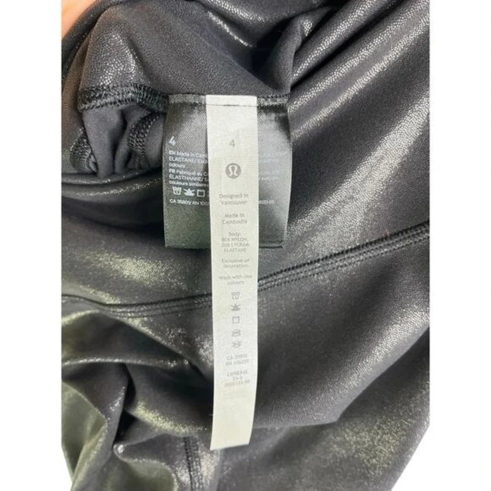 Lululemon Align Pant Women 4 Black Shine High Rise‎ 25